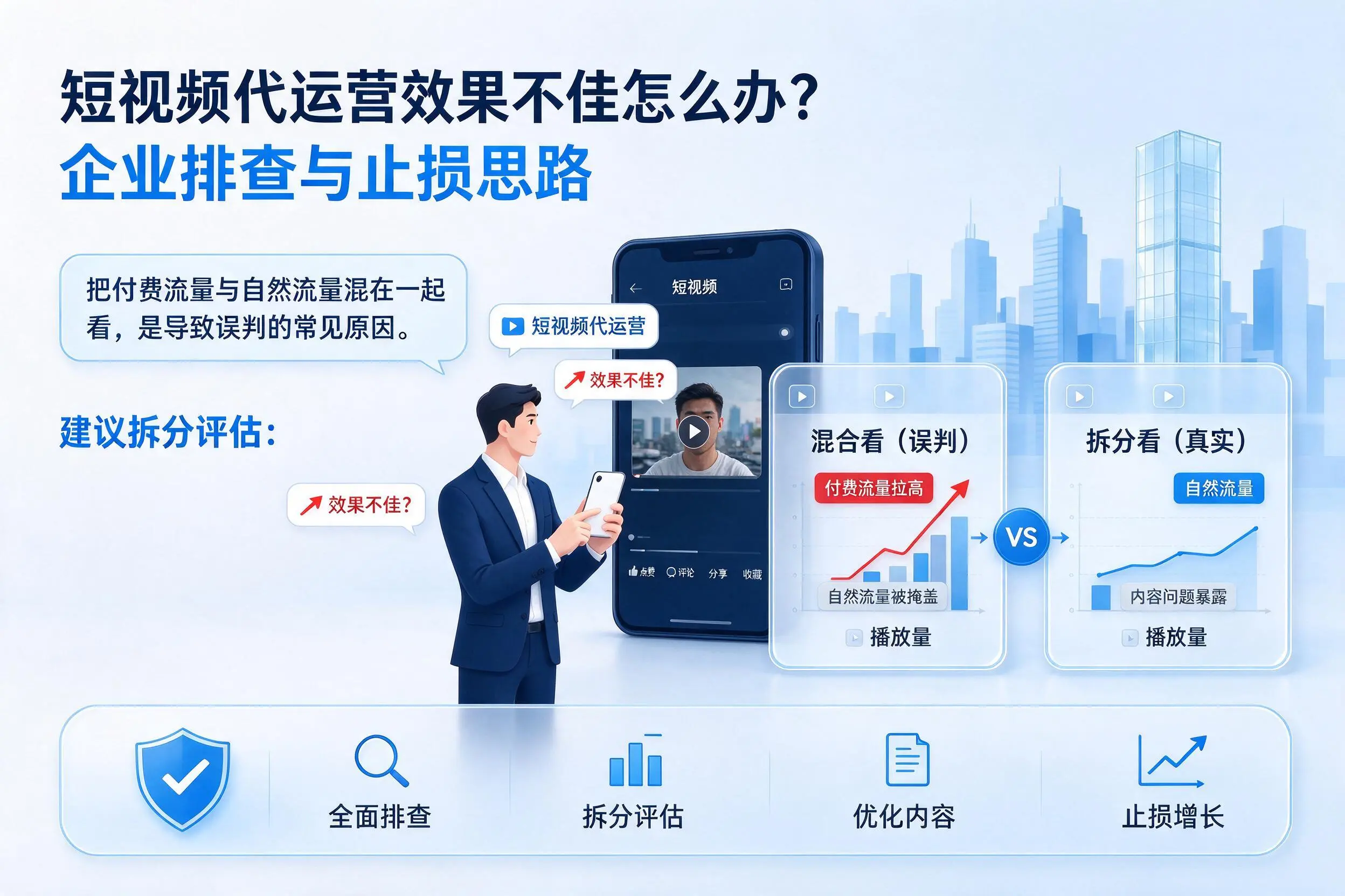 短视频代运营效果不佳怎么办?伊春企业排查与止损思路