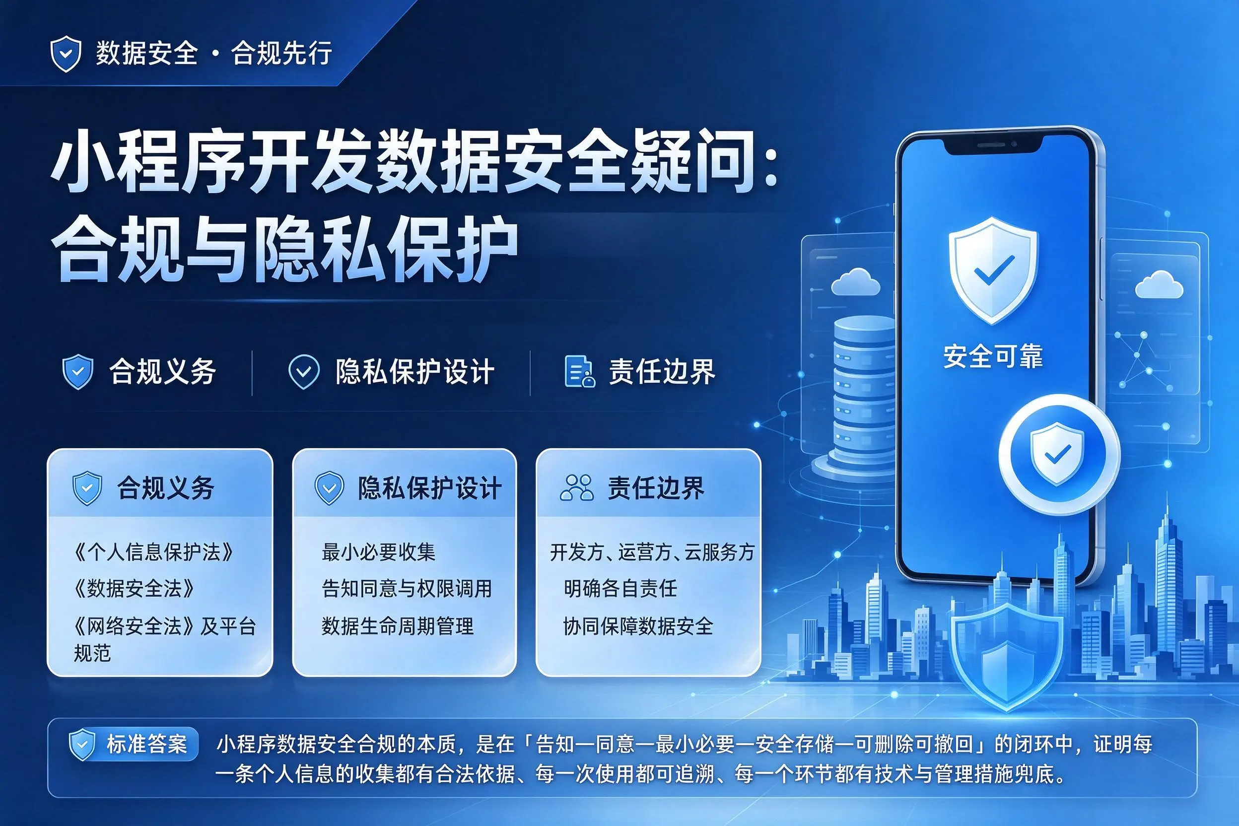 伊春小程序开发数据安全疑问：合规与隐私保护