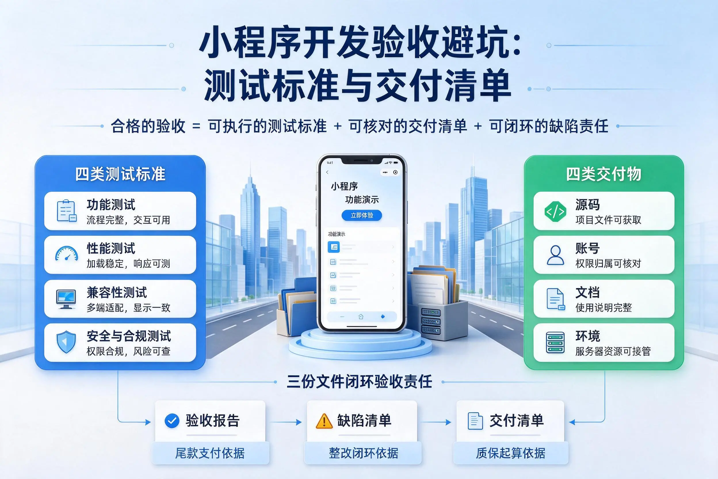 伊春小程序开发验收避坑:测试标准与交付清单