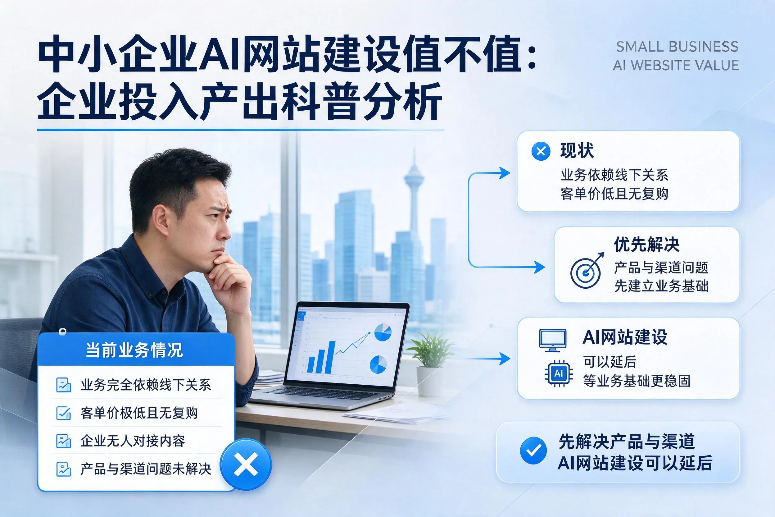 中小企业AI网站建设值不值：伊春企业投入产出科普分析