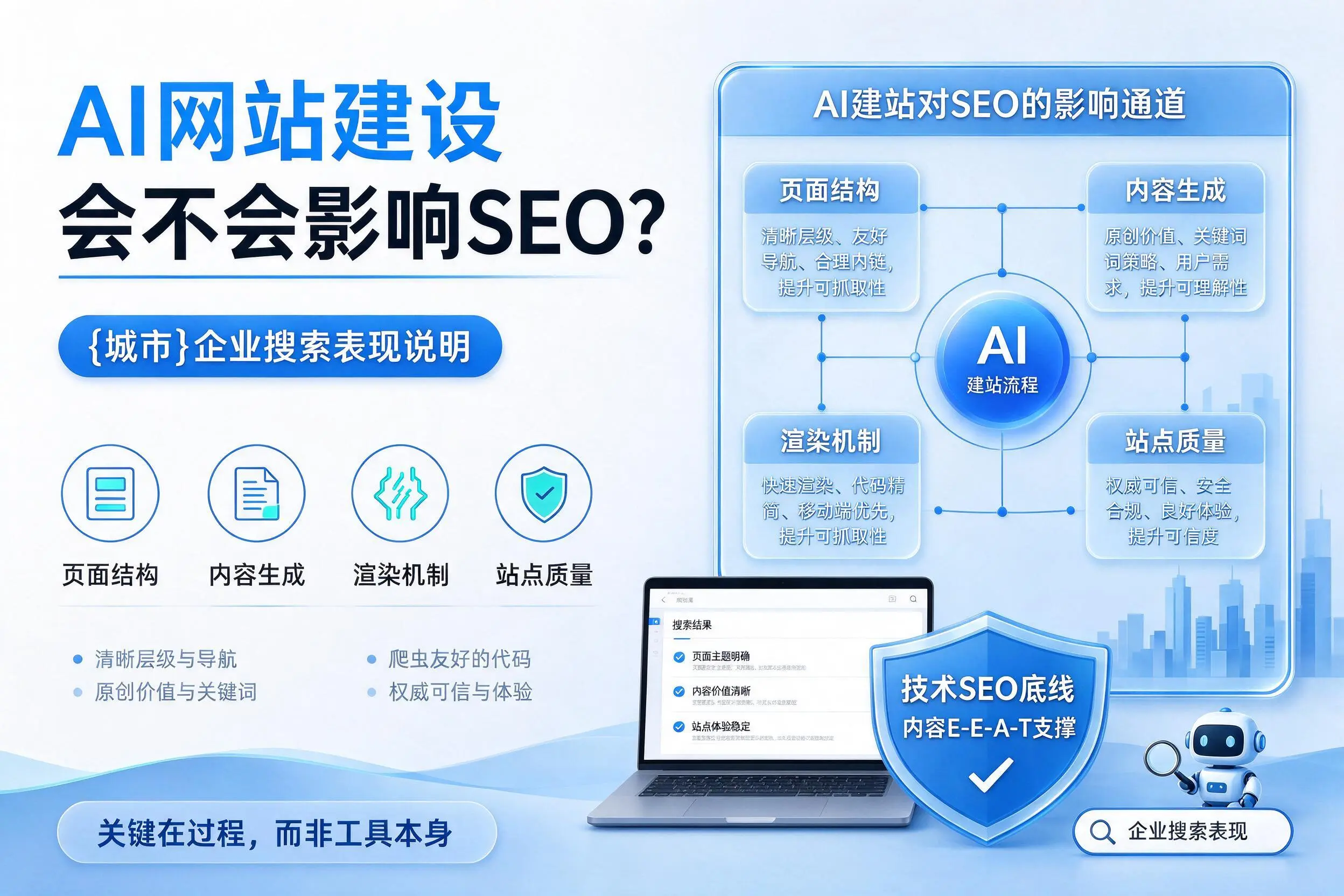 AI网站建设会不会影响SEO？伊春企业搜索表现说明