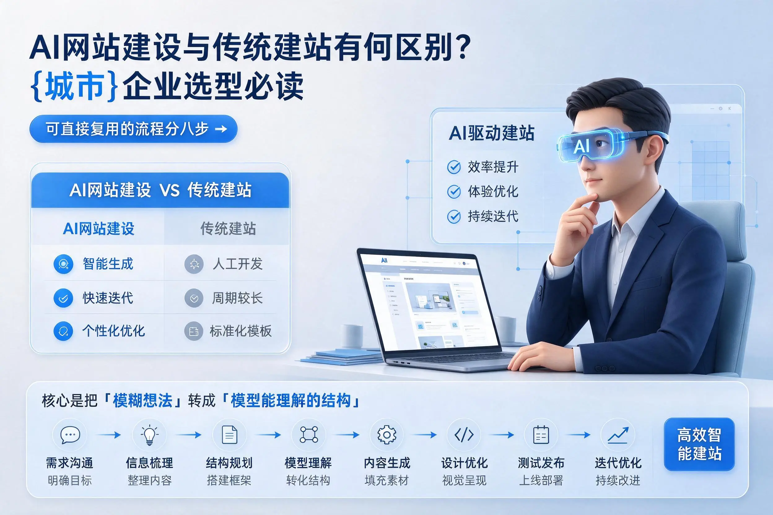AI网站建设与传统建站有何区别?伊春企业选型必读