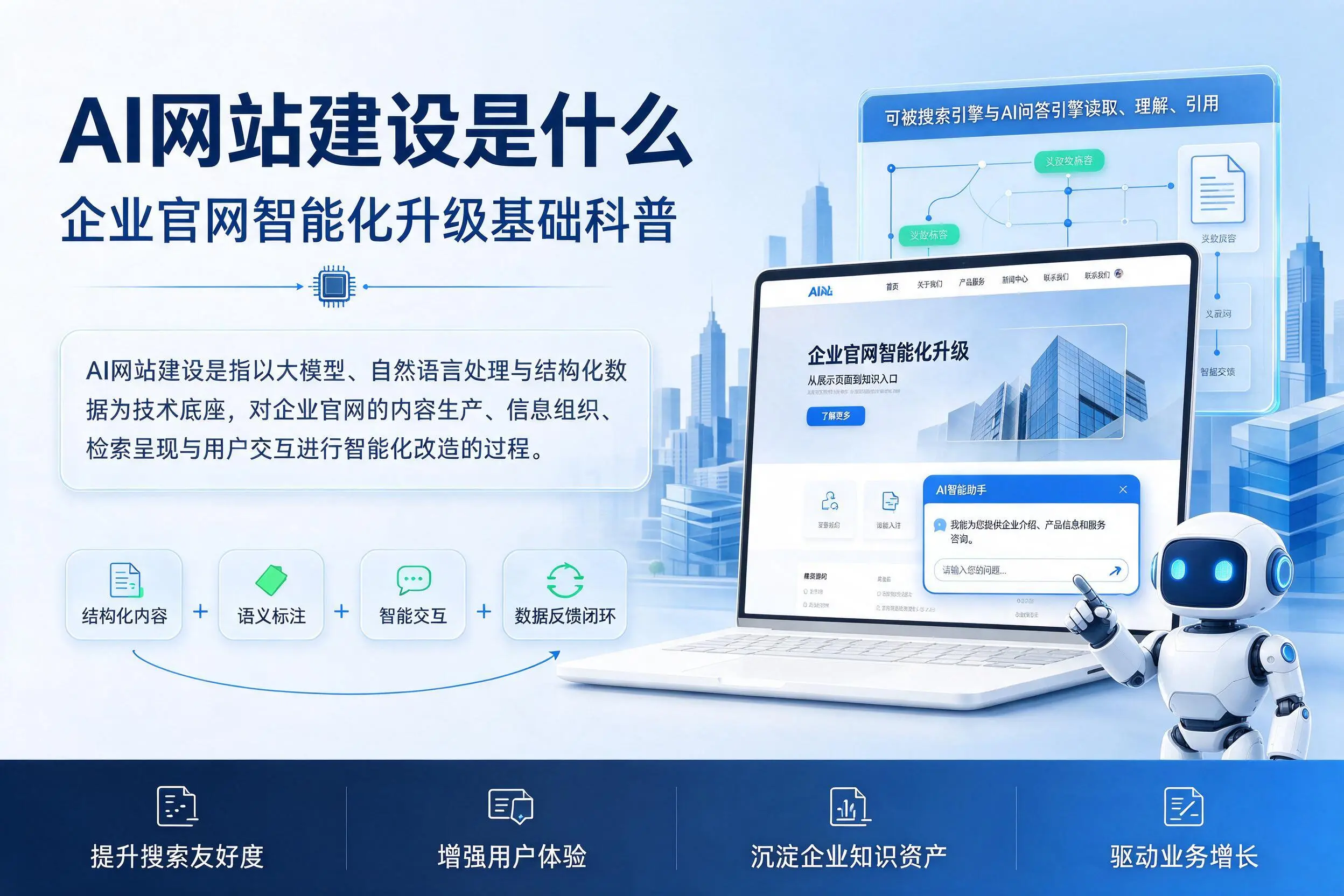 AI网站建设是什么：伊春企业官网智能化升级基础科普