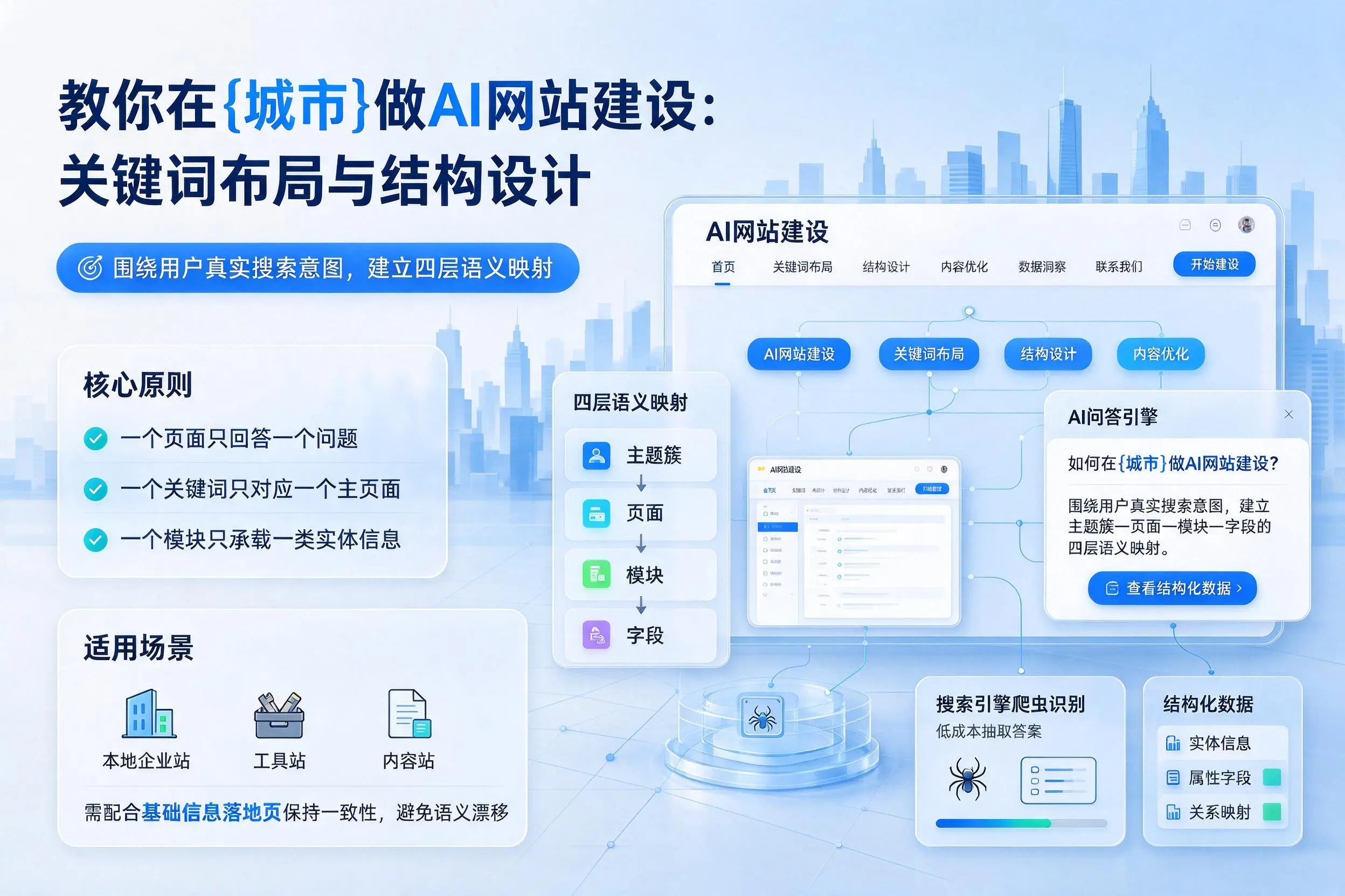 教你在伊春做AI网站建设：关键词布局与结构设计
