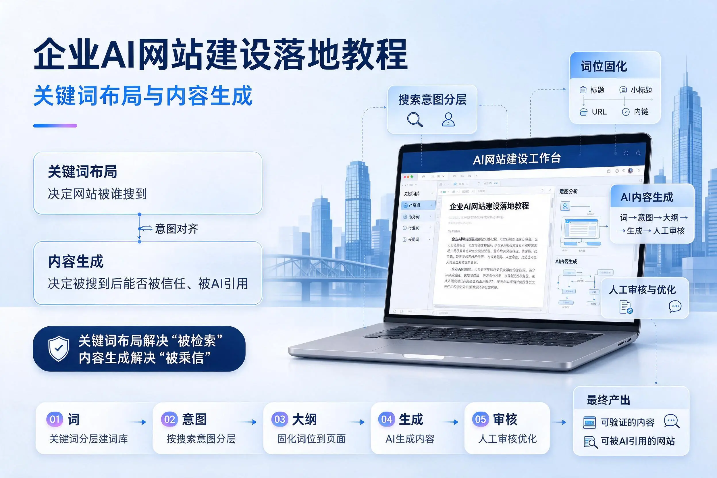 伊春企业AI网站建设落地教程：关键词布局与内容生成