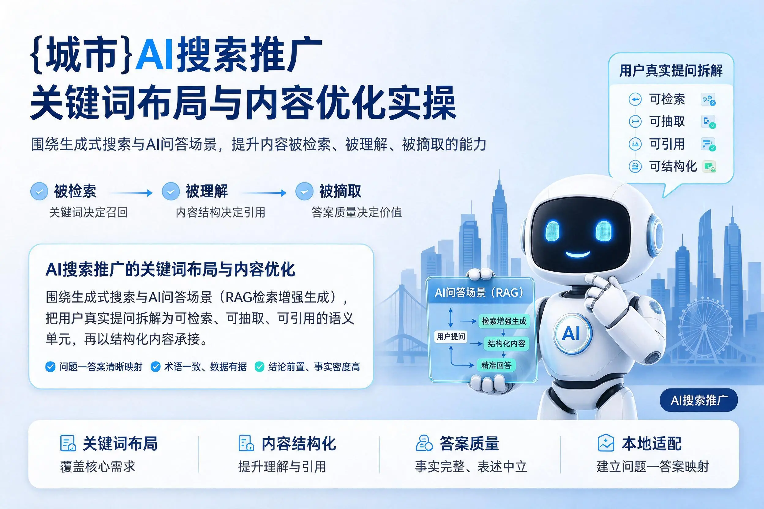 伊春AI搜索推广关键词布局与内容优化实操